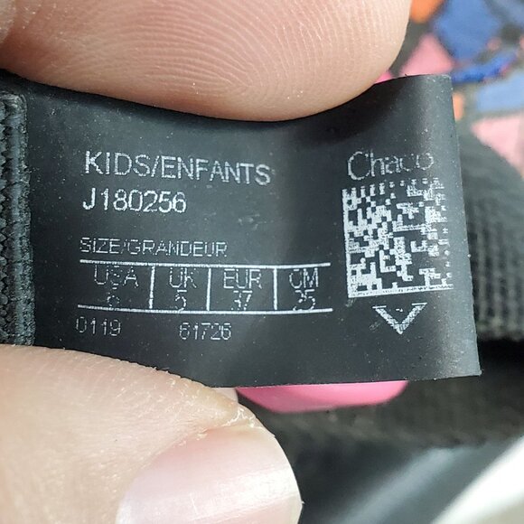 Chaco Shoes Girls Size 6 Pink Synthetic Z/1 Eco Tread Sandals - Picture 9 of 11